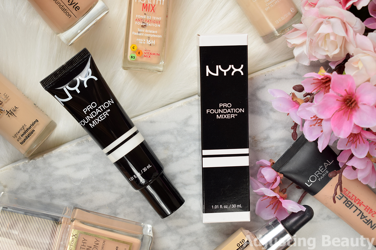 Review: NYX Pro Foundation Mixer - White - Adjusting Beauty